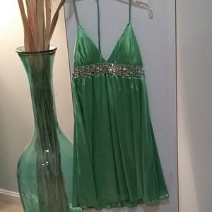 XOXO pearl green dress